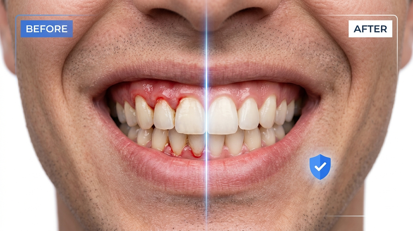 Gum Health Treatment - Before & After